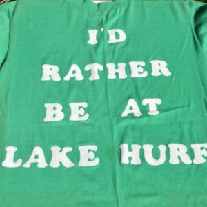 Vintage 1970s I'd Rather Be At Lake Hurff T-Shirt M