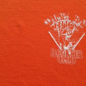 Vintage 1980s Tampa Bay Bucs Booster Club Orange T-Shirt XL