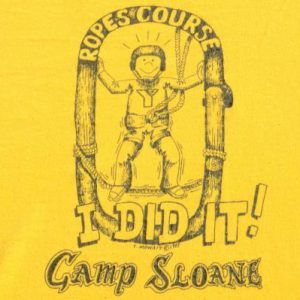 Vintage 1987 YMCA Ropes Course Yellow T-Shirt XXL