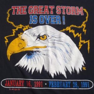 Vintage 1991 Desert Storm Eagle T-Shirt L