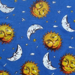 Vintage 1980s Sun and Moon Blue Graphic T Shirt L