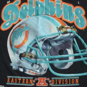 Vintage 1991 Miami Dolphins Black T-Shirt L