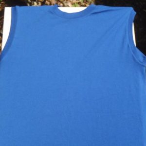 Vintage 1980s Blue Muscle Shirt L