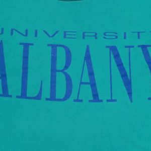 Vintage 1980s University of Albany Aqua T-Shirt L