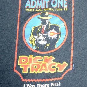 Vintage 1991 Dick Tracy Premiere Black T-Shirt XL