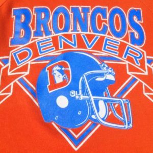 Vintage 1980s Denver Broncos NFL Football Orange Sweat Shirt L