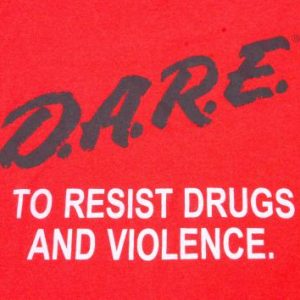 Vintage 1980s DARE Resist Drugs and Violence Red T-Shirt XL