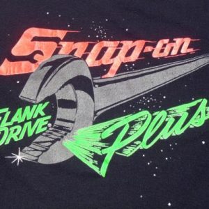 Vintage 1980s Snap On Tools Flank Drive Black T-Shirt XL