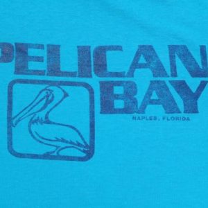 Vintage 1980s Pelican Bay Naples Florida Aqua T Shirt XL