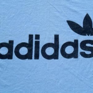 Vintage 1980s Adidas Light Blue Ringer T-Shirt XL