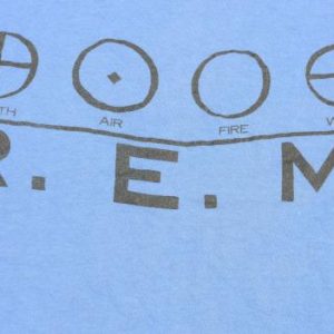 Vintage 1987 REM Metal Green Concert Tour Blue T Shirt L