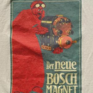 Vintage 1990s Bosch Magneto Lucian Bernhard Beige T Shirt L