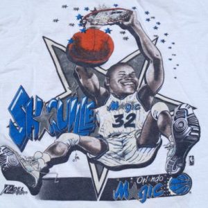 Vintage 1990s Heather Gray Shaq Orlando Magic T Shirt L/XL