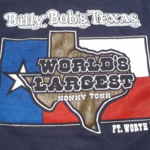 Vintage 1980s Billy Bobs Texas Honky Tonk Navy T Shirt M/L