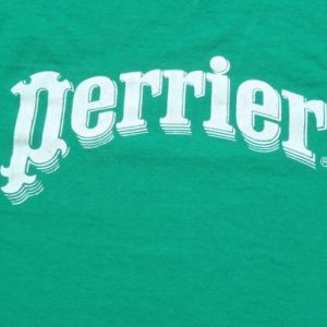 Vintage 1980s Perrier Water Green Advertising T-Shirt M