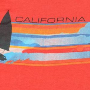 Vintage 1981 California Catamaran Red Tourist T Shirt M