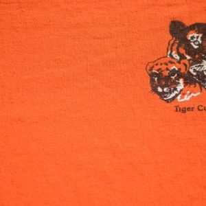 Vintage 1980s Boy Scouts Tiger Cub Orange Ringer T-Shirt L