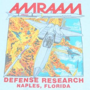 Vintage 1992 AMRAAM F-16 Light Blue T-Shirt