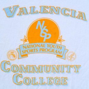 Vintage 1990s Valencia Community College White T Shirt L