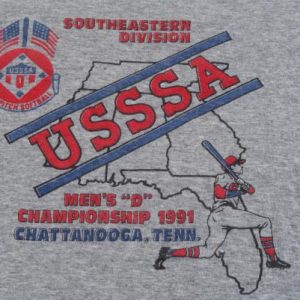 Vintage 1991 USSSA Softball T Shirt XL