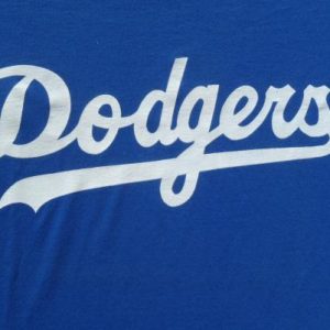 Vintage 1980s OREMC Dodgers Baseball Navy Blue T Shirt