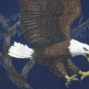 Vintage 1990 Bald Eagle Navy T-Shirt M