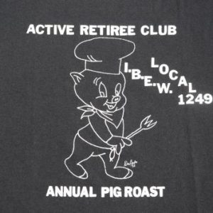 Vintage 1992 IBEW Local 1249 Retirees Black T-Shirt XL