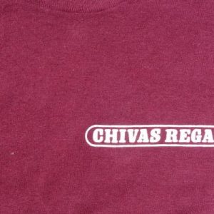 Vintage 1980s Chivas Regal Scotch Burgundy T-Shirt M/L