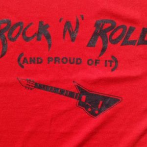 Vintage 1980s Rock N Roll KUPD Dave Pratt Red T-Shirt M/L