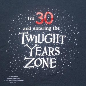 Vintage 1980s 30 Twilight Years Zone Hallmark Black T-Shirt L/XL