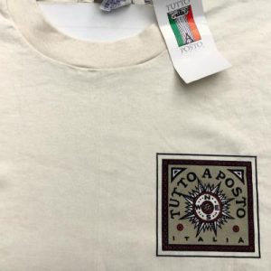 Vintage 1990s Tutto a Posto WDW Epcot Italy Souvenir T-Shirt