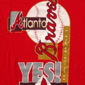 Vintage 1990s Atlanta Braves MLB Red Cotton T-Shirt L