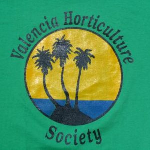 Vintage 1990s Valencia Horticultural Society Green T Shirt L