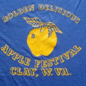 Vintage 1980s Golden Apple Festival Clay West Virginia Blue