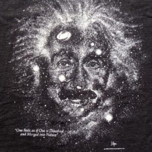 Vintage 1990s Einstein Amongst the Stars Black T-Shirt XL