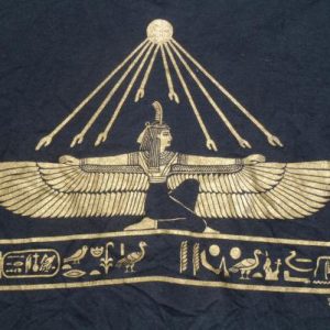 Vintage 1990s Egyptian Wings Black T-Shirt XL