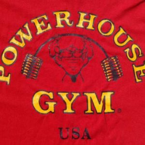 Vintage 1980s Powerhouse Gym Red T-Shirt L/XL