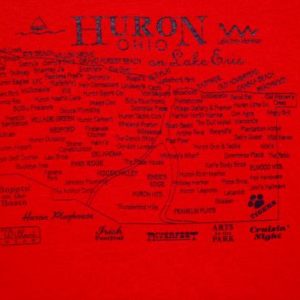 Vintage 1990s Red Huron Ohio Souvenir T Shirt XL