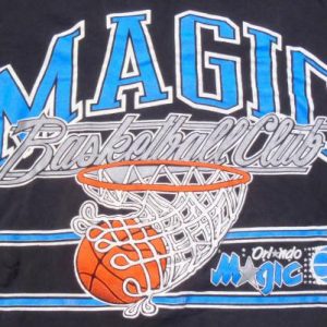 Vintage 1990s Black Orlando Magic NBA Basketball T Shirt L