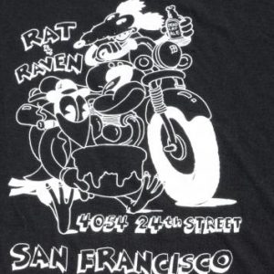 Vintage 1990s Rat and Raven San Francisco Black T-Shirt XL