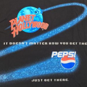 Vintage 1990s Planet Hollywood Black Souvenir T-Shirt XL