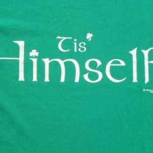 Vintage 1980s Tis Himself Irish Green T Shirt XL