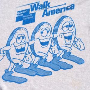 Vintage 1980s March of Dimes Walk America Gray T Shirt L/XL