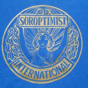 Vintage 1980s Blue Soroptomist Volunteer Org T Shirt L