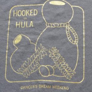 Vintage 1990s Hooked on Hula Black T-Shirt L