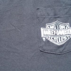 Vintage 1980s Black Harley Davison Ft Smith Arkansas Pocket