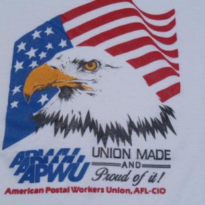 Vintage 1980s American Postal Workers Union T-Shirt L