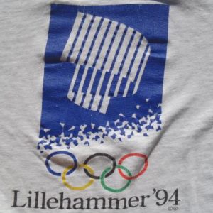 Vintage 1994 Lillehammer Winter Olympics Gray T Shirt L