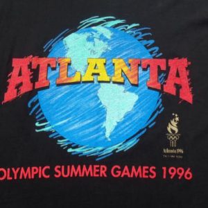 Vintage 1992 Atlanta Olympics Black Cotton T-Shirt XL