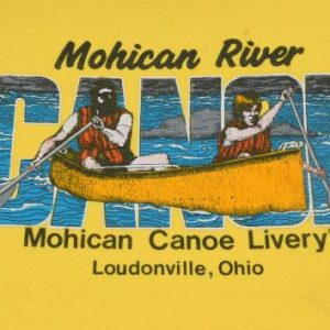 Vintage 1980s Loudonville Mohican River Yellow T-Shirt M/L